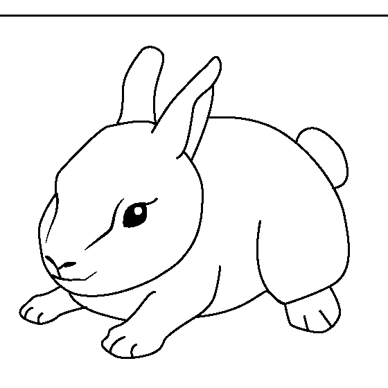 Baby Bunny Coloring Page